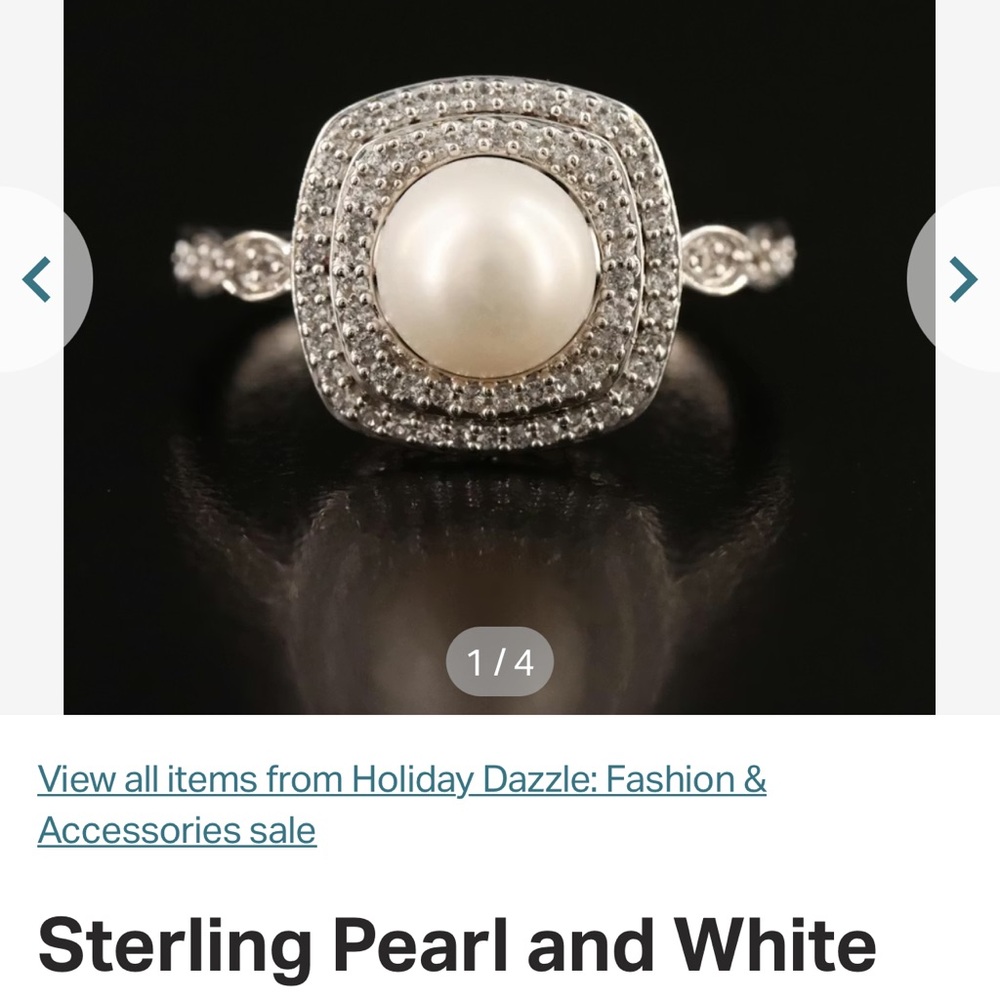Elegant Pearl and Silver Ring